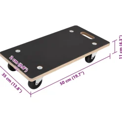 vidaXL Manipulación De Materiales-Carro de Transporte 6 pcs Gris Madera contrachapada