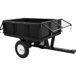 vidaXL Jardín-Carro remolque inclinable de cortacésped carga de 300 kg
