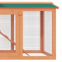 vidaXL Casa de animales grande jaula conejera de madera Marr&oacute;n y verde New