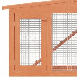 vidaXL Casa de animales pequeños jaula conejera con tejados madera Marr&oacute;n y verde New