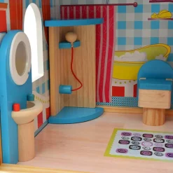 vidaXL Juguetes-Casa de muñecas de 3 pisos madera 60x30x90 cm
