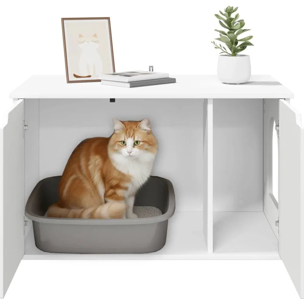 vidaXL Productos Para Mascotas-Casa para Gatos 85 x 55 x 50,5 cm Madera de ingeniería