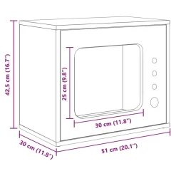 vidaXL Productos Para Mascotas-Casa para Gatos 51 x 30 x 42 cm Madera de ingeniería