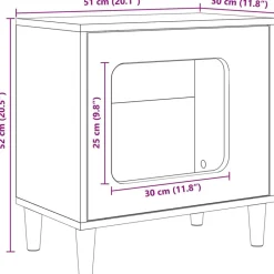 vidaXL Productos Para Mascotas-Casa para Gatos 51 x 30 x 52 cm Madera de ingeniería