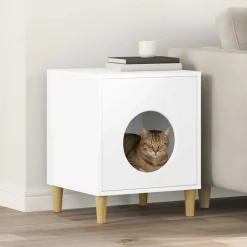vidaXL Productos Para Mascotas-Casa para Gatos 42,5 x 40 x 53 cm Madera de ingeniería