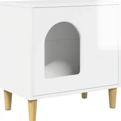 vidaXL Productos Para Mascotas-Casa para Gatos 51 x 30 x 52 cm Madera de ingeniería