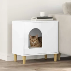 vidaXL Productos Para Mascotas-Casa para Gatos 51 x 30 x 52 cm Madera de ingeniería