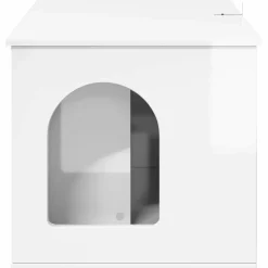 vidaXL Casa para Gatos 85 x 55 x 50 cm Madera de ingeniería brillante Sale