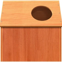 vidaXL Productos Para Mascotas-Casa para gatos cera marrón 41x50x50 cm madera maciza pino