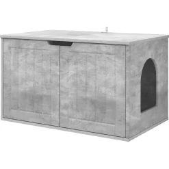 vidaXL Productos Para Mascotas-Casa para Gatos Concreto 85 x 55 x 50,5 cm Madera de ingeniería