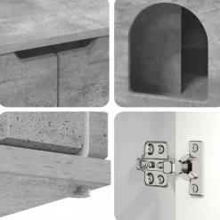 vidaXL Productos Para Mascotas-Casa para Gatos Concreto 85 x 55 x 50,5 cm Madera de ingeniería