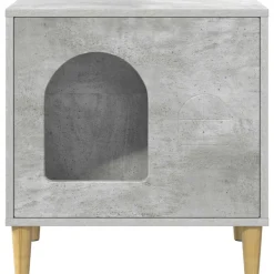 vidaXL Productos Para Mascotas-Casa para Gatos Concreto 51 x 30 x 52 cm Madera de ingeniería