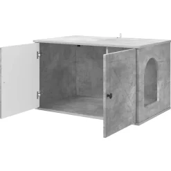 vidaXL Productos Para Mascotas-Casa para Gatos Concreto 85 x 55 x 50 cm Madera de ingeniería