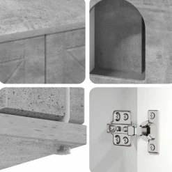 vidaXL Productos Para Mascotas-Casa para Gatos Concreto 85 x 55 x 50 cm Madera de ingeniería