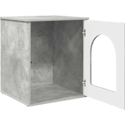 vidaXL Productos Para Mascotas-Casa para Gatos Concreto 53 x 52 x 62 cm Madera de ingeniería