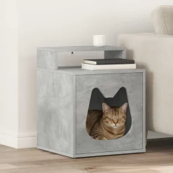 vidaXL Casa para Gatos Concreto 42,5 x 40 x 53,5 cm Gris hormig&oacute;n Clearance