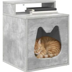 vidaXL Casa para Gatos Concreto 42,5 x 40 x 53,5 cm Gris hormig&oacute;n Clearance