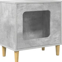 vidaXL Casa para Gatos Concreto 51 x 30 x 52 cm Madera de ingeniería Gris hormig&oacute;n Online