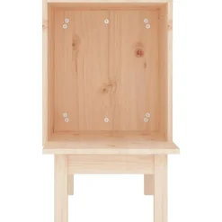 vidaXL Productos Para Mascotas-Casa para gatos de madera maciza de pino 60x36x60 cm