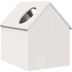 vidaXL Productos Para Mascotas-Casa para gatos madera maciza pino blanca 41x50x50 cm