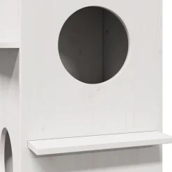 vidaXL Productos Para Mascotas-Casa para gatos madera maciza pino blanca 43x43x60 cm