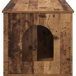vidaXL Casa para Gatos Madera vieja 85 x 55 x 50,5 cm Madera envejecida Hot