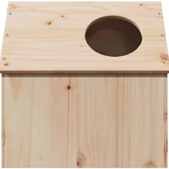 vidaXL Casa para gatos madera maciza pino 41x50x50 cm Natural Hot
