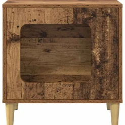 vidaXL Casa para Gatos Madera vieja 51 x 30 x 52 cm Madera envejecida Online