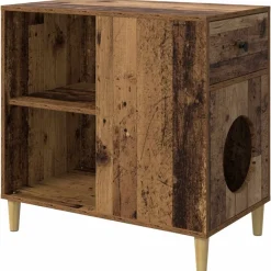 vidaXL Productos Para Mascotas-Casa para Gatos Madera vieja 72 x 42.5 x 70 cm