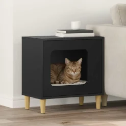 vidaXL Productos Para Mascotas-Casa para Gatos 51 x 30 x 52 cm Madera de ingeniería