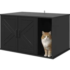 vidaXL Productos Para Mascotas-Casa para Gatos 85 x 55 x 50 cm Madera de ingeniería