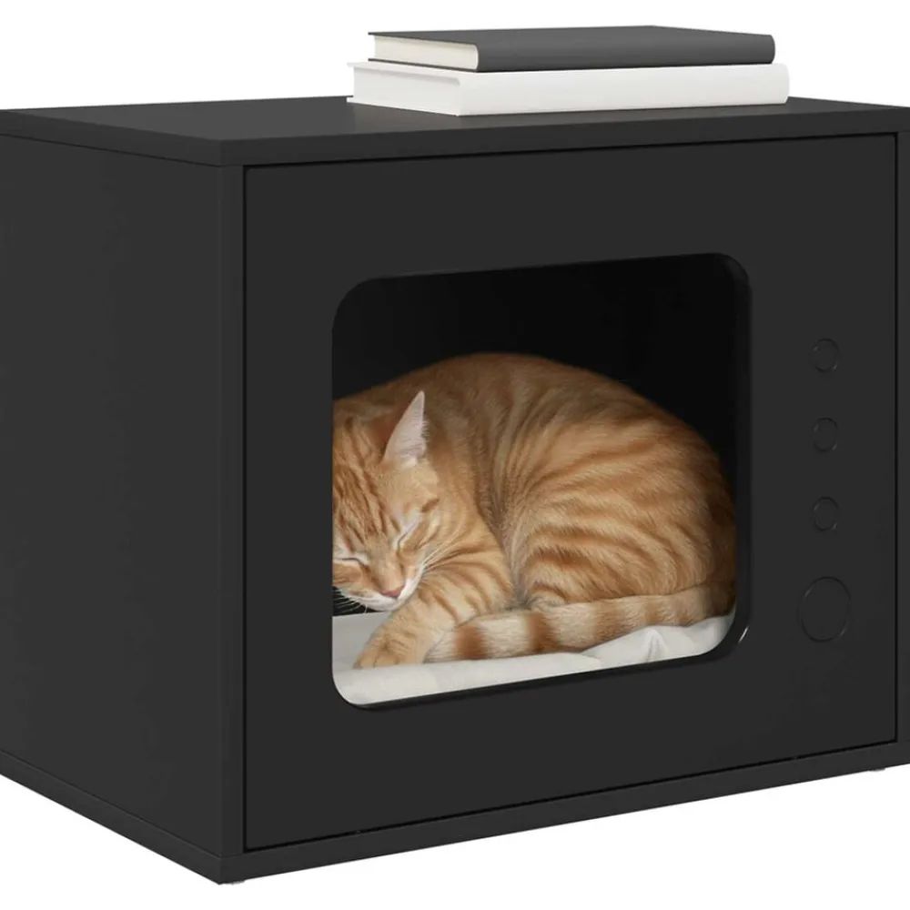 vidaXL Productos Para Mascotas-Casa para Gatos 51 x 30 x 42,5 cm Madera de ingeniería