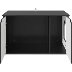 vidaXL Casa para Gatos 85 x 55 x 50,5 cm Madera de ingeniería Negro Best