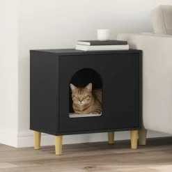 vidaXL Productos Para Mascotas-Casa para Gatos 51 x 30 x 52 cm Madera de ingeniería