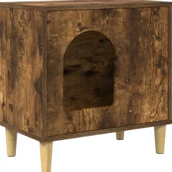 vidaXL Casa para Gatos 51 x 30 x 52 cm Roble ahumado Sale