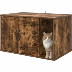 vidaXL Casa para Gatos 85 x 55 x 50 cm Roble ahumado Outlet