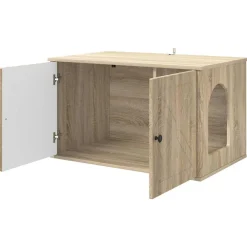 vidaXL Casa para Gatos Sonoma 85 x 55 x 50,5 cm Madera de ingeniería Roble Sonoma Outlet