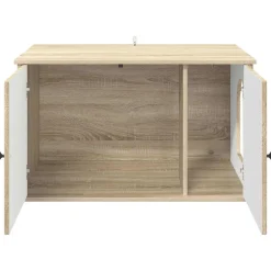 vidaXL Casa para Gatos Sonoma 85 x 55 x 50,5 cm Madera de ingeniería Roble Sonoma Outlet