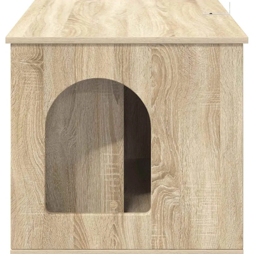 vidaXL Casa para Gatos Sonoma 85 x 55 x 50,5 cm Madera de ingeniería Roble Sonoma Outlet