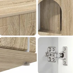 vidaXL Casa para Gatos Sonoma 85 x 55 x 50,5 cm Madera de ingeniería Roble Sonoma Outlet