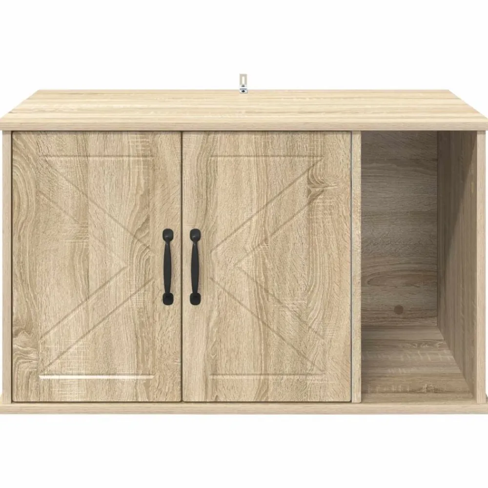 vidaXL Casa para Gatos Sonoma 85 x 55 x 50 cm Madera de ingeniería Roble Sonoma Sale