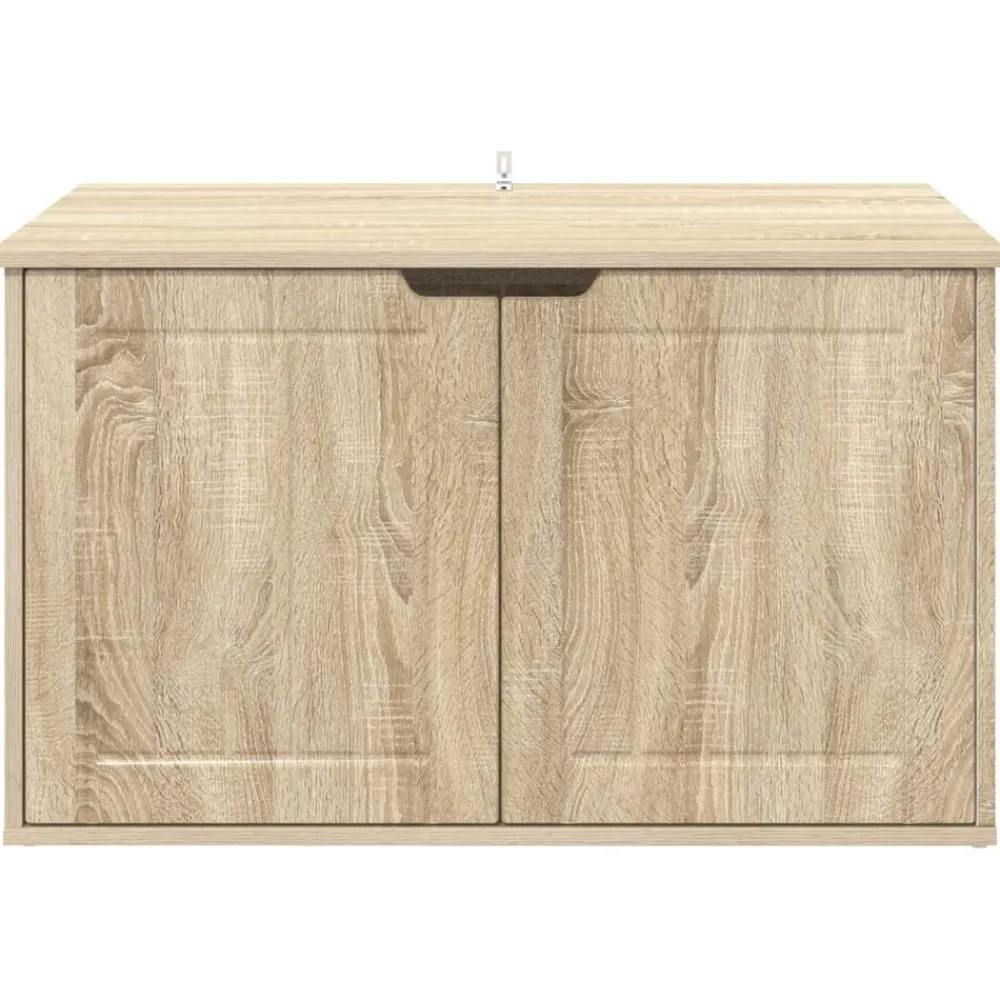 vidaXL Casa para Gatos Sonoma 85 x 55 x 50,5 cm Madera de ingeniería Roble Sonoma New