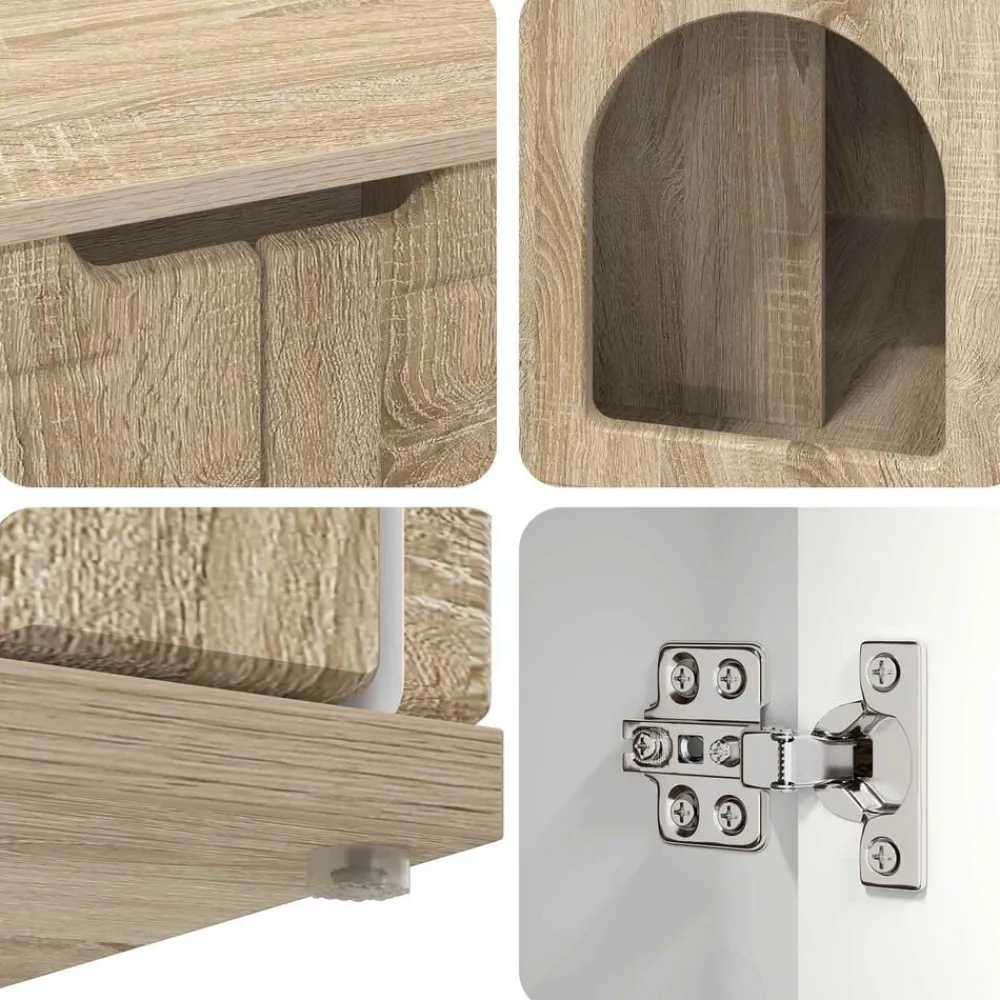 vidaXL Casa para Gatos Sonoma 85 x 55 x 50,5 cm Madera de ingeniería Roble Sonoma New
