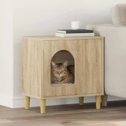 vidaXL Productos Para Mascotas-Casa para Gatos Sonoma 51 x 30 x 52 cm Madera de ingeniería