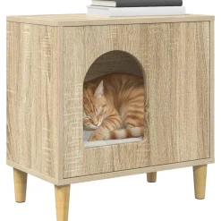 vidaXL Productos Para Mascotas-Casa para Gatos Sonoma 51 x 30 x 52 cm Madera de ingeniería