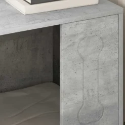 vidaXL Casa para perros Concreto 44 x 42 x 49 cm Madera de ingeniería Gris hormig&oacute;n Outlet