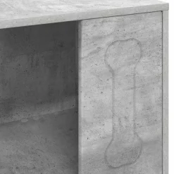 vidaXL Casa para perros Concreto 44 x 42 x 49 cm Madera de ingeniería Gris hormig&oacute;n Outlet