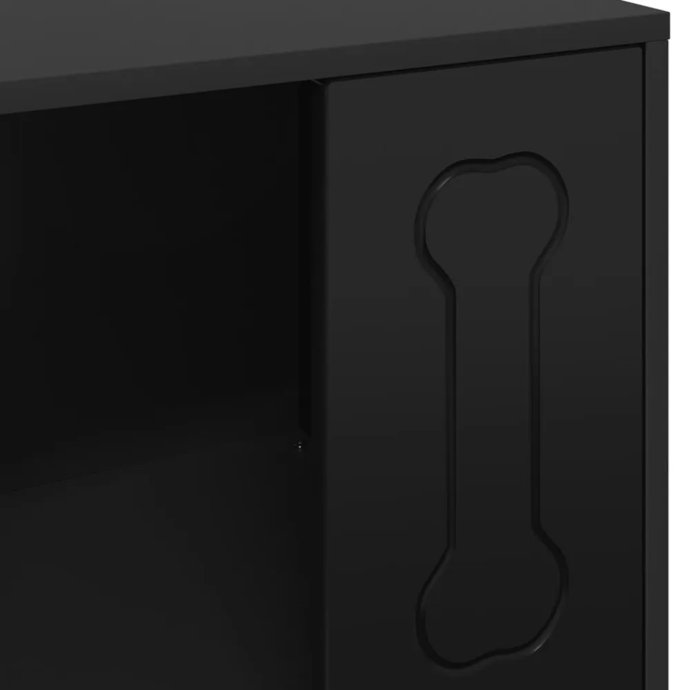 vidaXL Casa para perros 44 x 42 x 49 cm Madera de ingeniería Negro Clearance