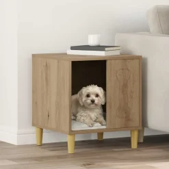vidaXL Casa para perros Roble Artesanal 44 x 42 x 49 cm Roble artisan Best
