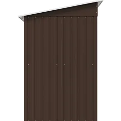 vidaXL Caseta de almacenamiento jardín acero marrón 194x121x181 cm Marr&oacute;n